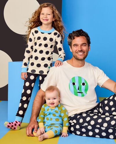 Dusen Dusen HannaJams™ Pajama Set in Sweet Corn/Caviar Dots - main