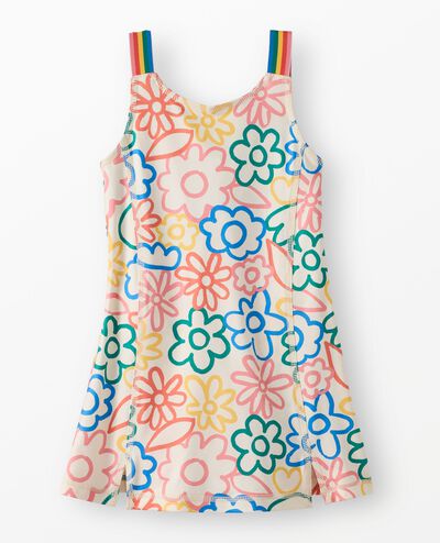 Active UV Skort Dress in Multicolored Sketched Floral - main