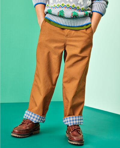Canvas Pull-On Lined Pants in Glazed Ginger - main