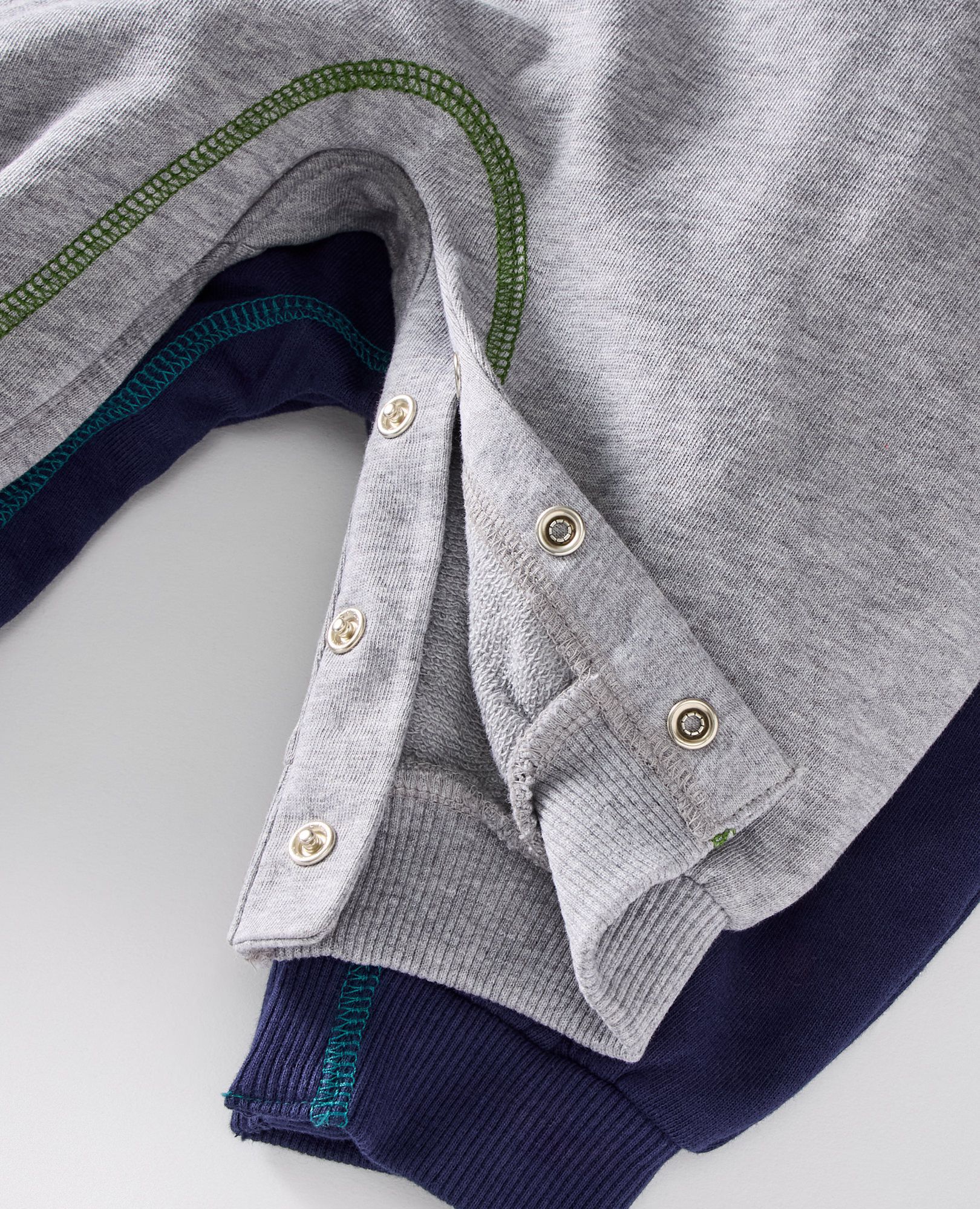Baby French Terry Romper in Navy - main