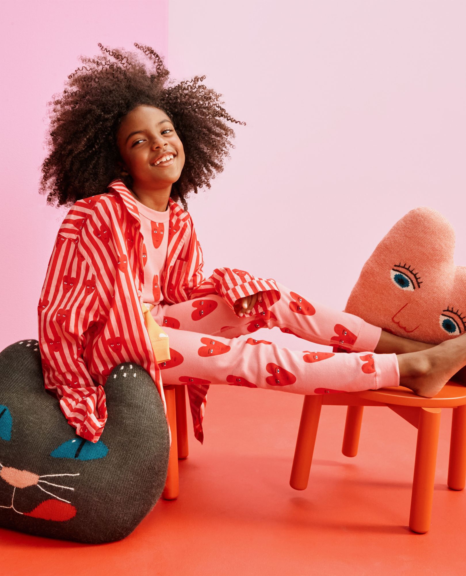 Oeuf HannaJams™ Pajama Set in Hearts - main