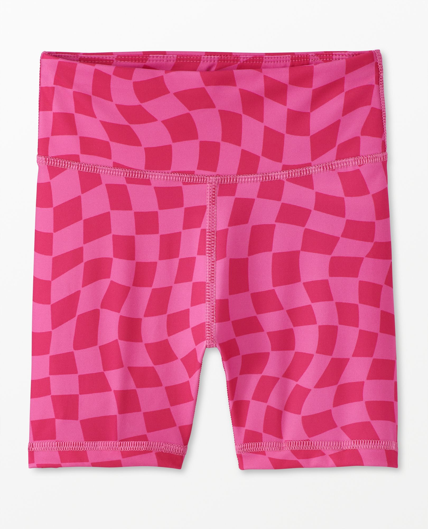 Checker print sales biker shorts