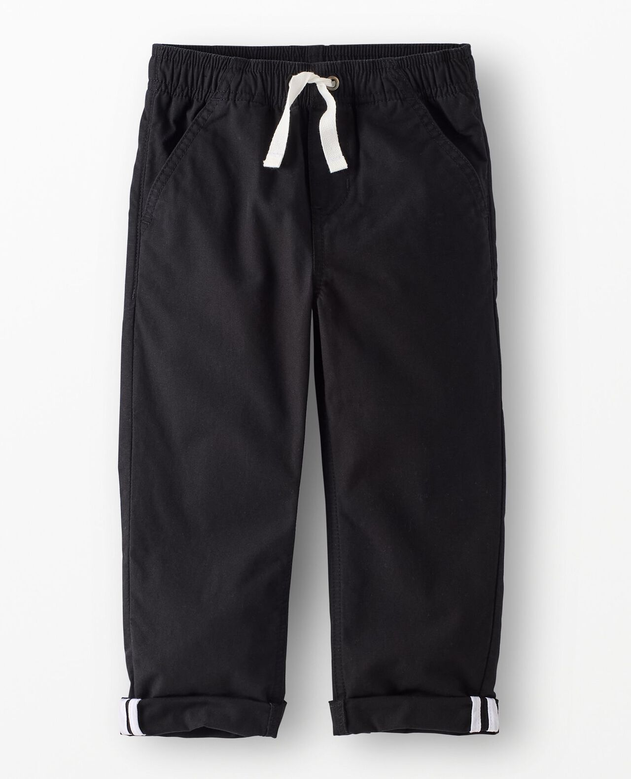 Canvas Pull-On Pants in Black - main