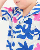 Print Button Up In Cotton Poplin in Floral Fronds - main