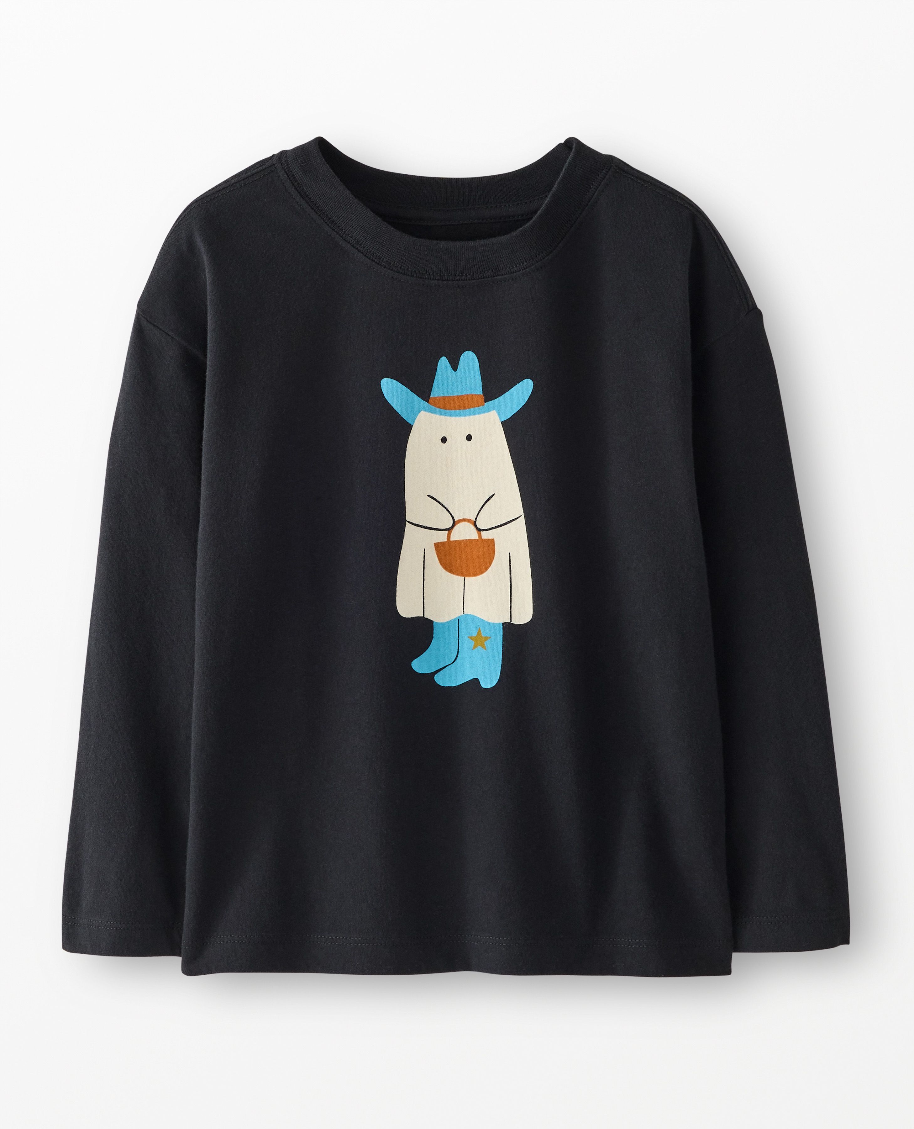 Halloween Long Sleeve Classic Fit Graphic T-Shirt in Boot Scootin' Ghost - main