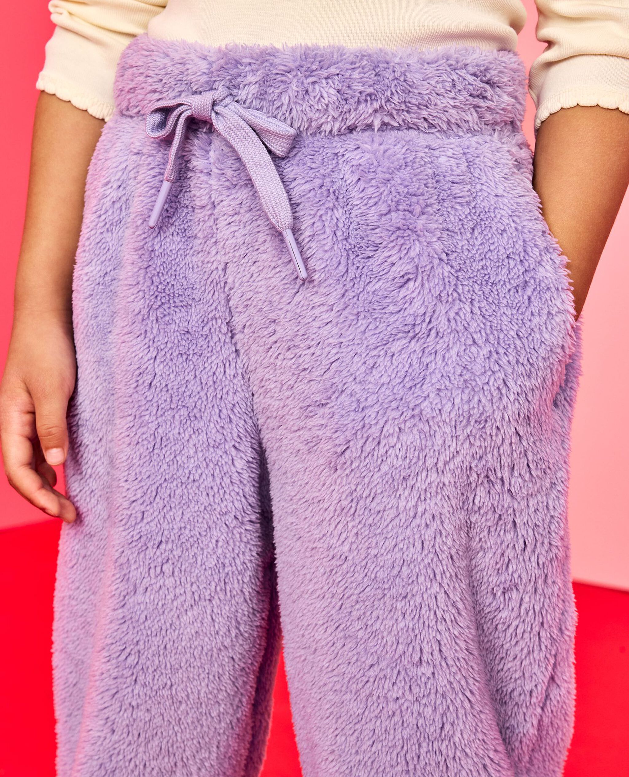 Marshmallow Fleece Joggers in Viola - main