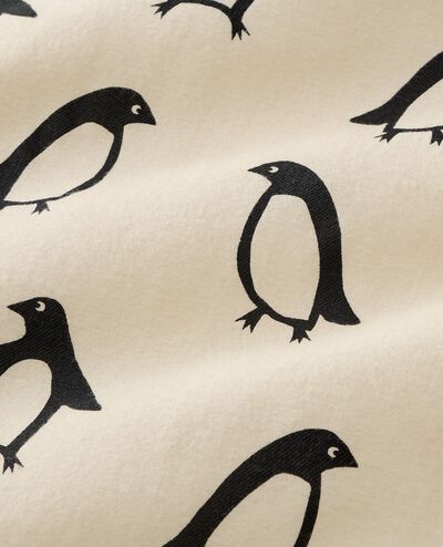 Adult Holiday Flannel Pajama Top in Squeaky the Penguin - main