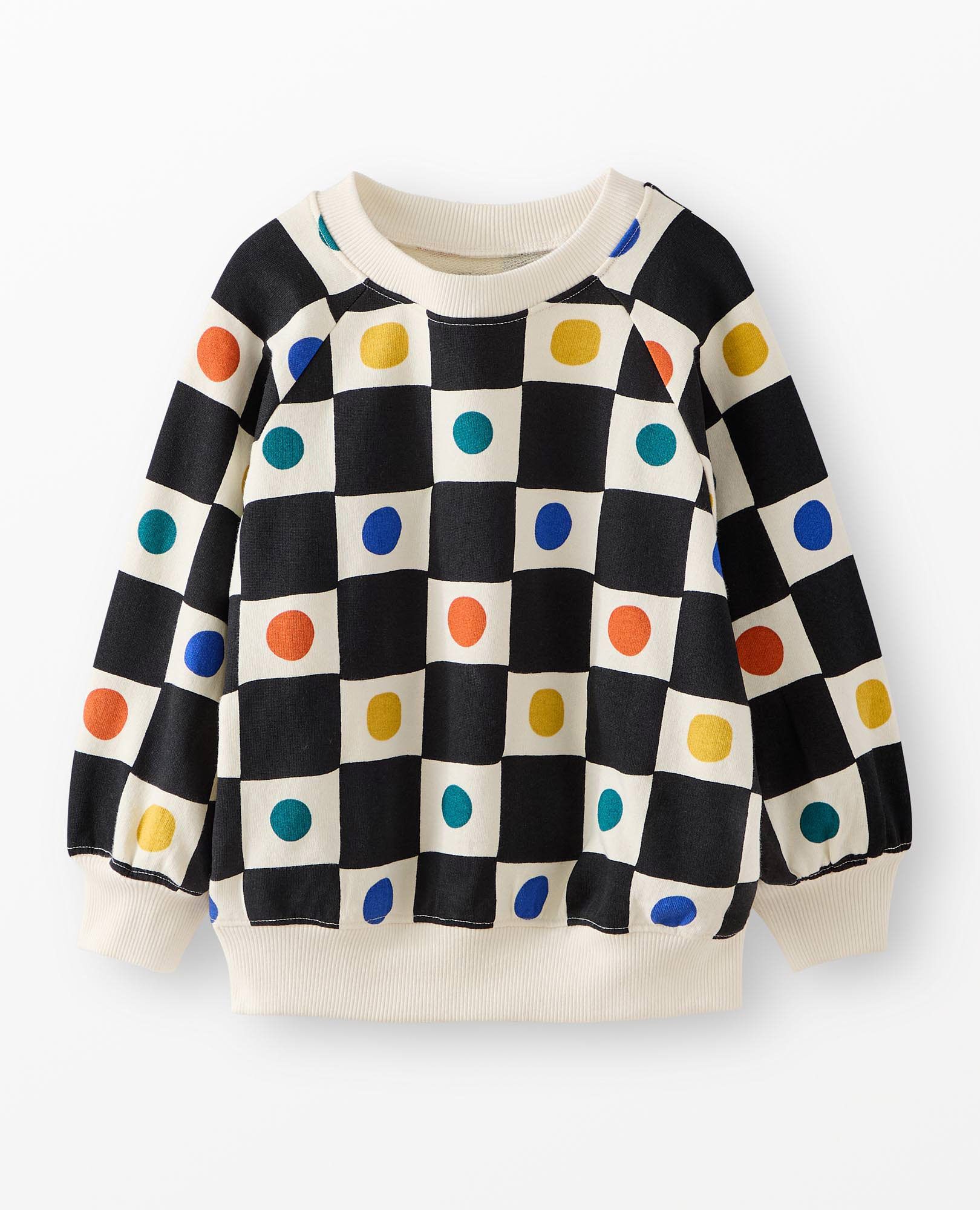 French Terry Bubble Sweatshirt in Checkers - main