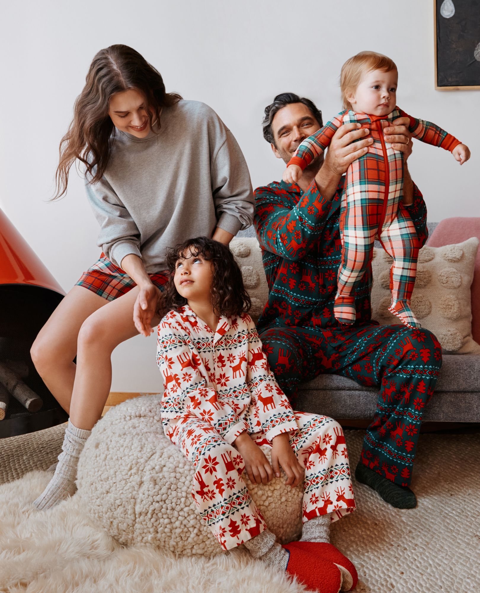 Holiday HannaJams™ Footed Sleeper in Red Holiday Plaid - main