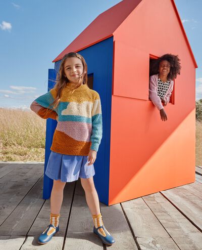 Mock Neck Marshmallow Sweater in Big Sky - main