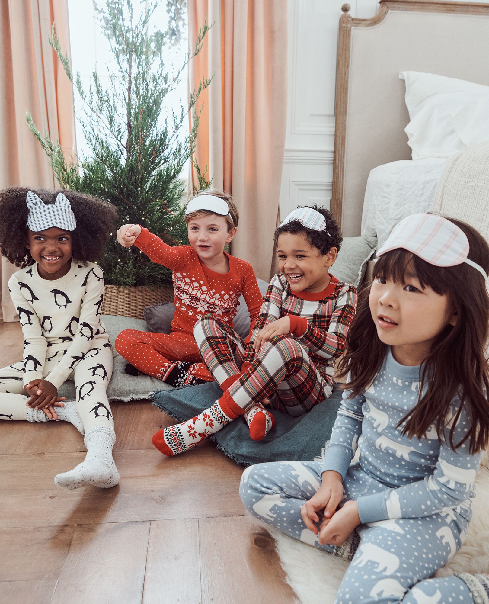 Holiday Print Long John Pajama Set