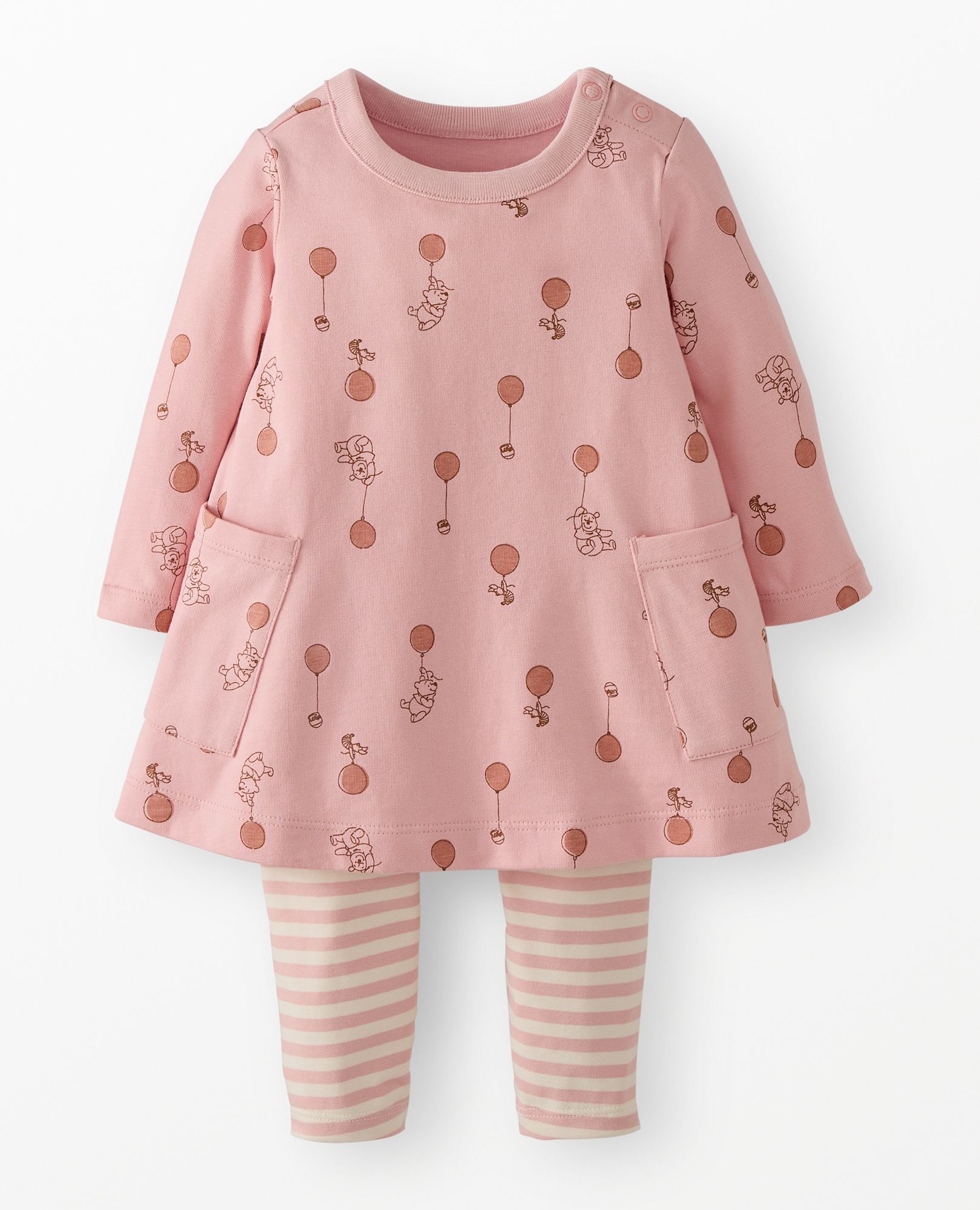 Baby Disney Winnie the Pooh Long Sleeve Dress & Leggings Set in Winnie the Pooh Layette - Pink - main