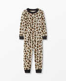 Long John Pajamas In Organic Cotton in Leopard Print - main