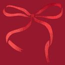 Sleeveless Velvet Bow Back Jumper in Bows on Beet Red - swatch