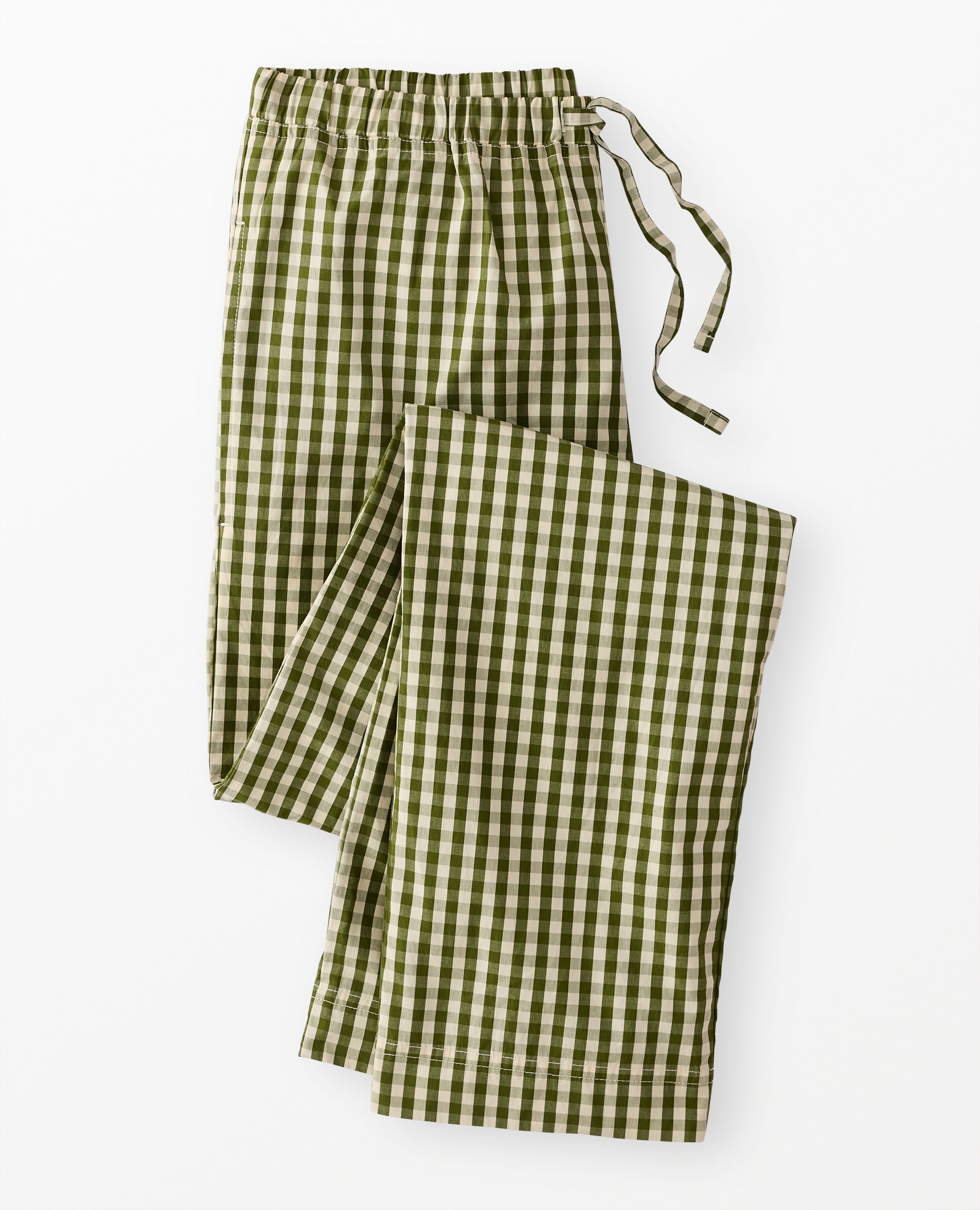 S AU Poplin PJ Pant in Pine Gingham - main