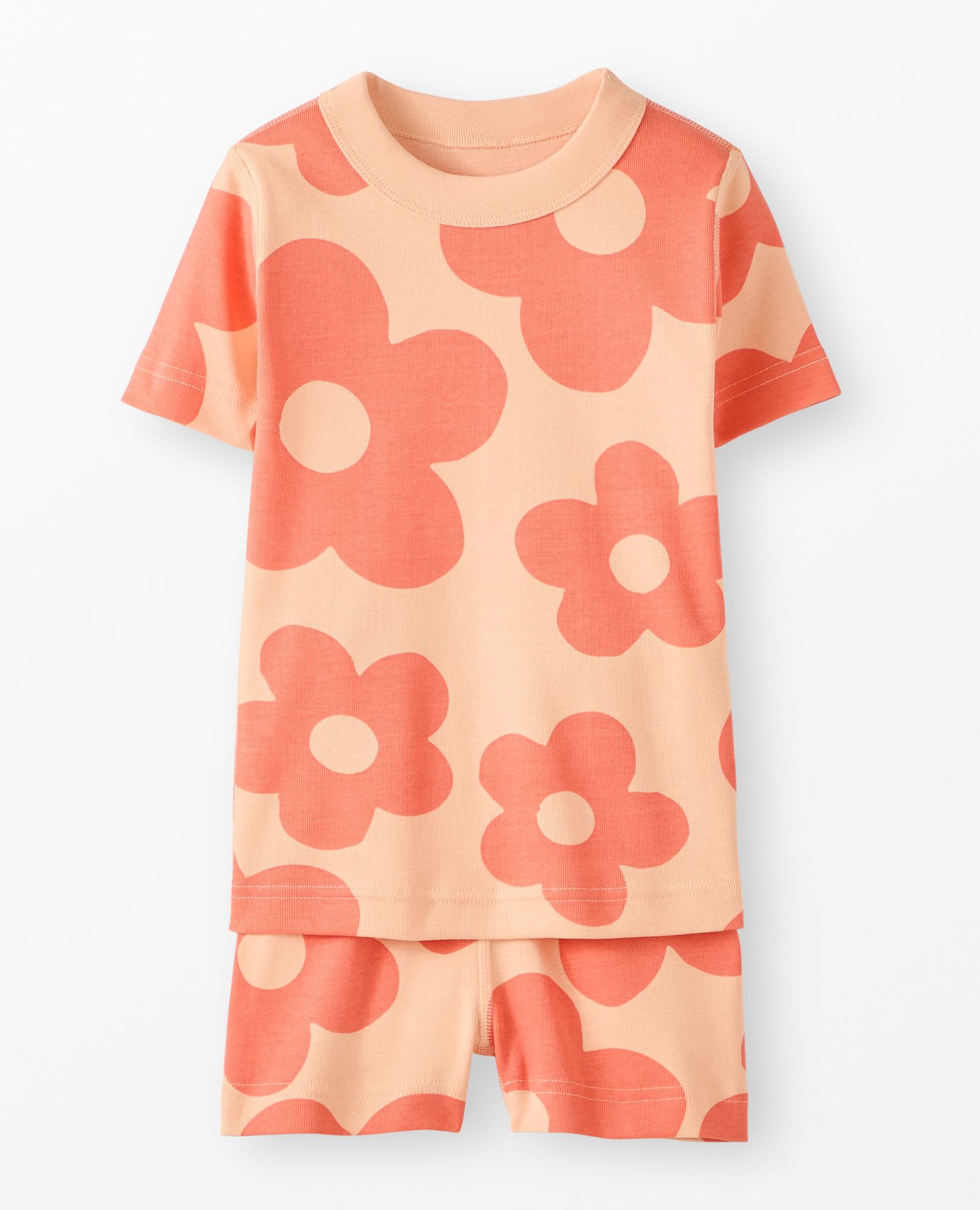 HannaJams™ Pajama Set in Gigantic Daisy on Peach Creme - main