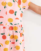 Print Snap Dress In French Terry in Citrus - main
