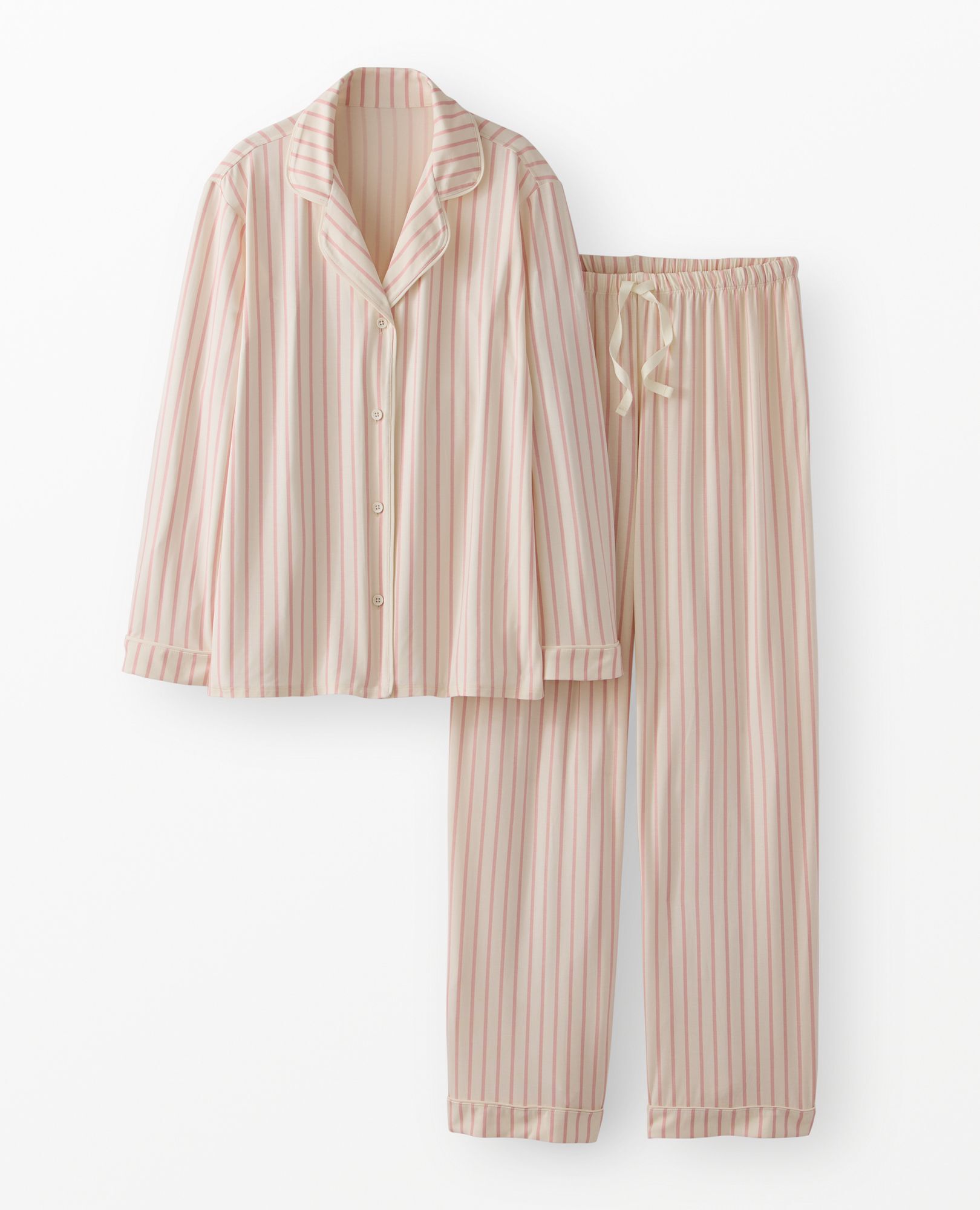 Women's Easter Long Sleeve HannaSoft™ Pajama Set in Powdered Rose/Ecru - main