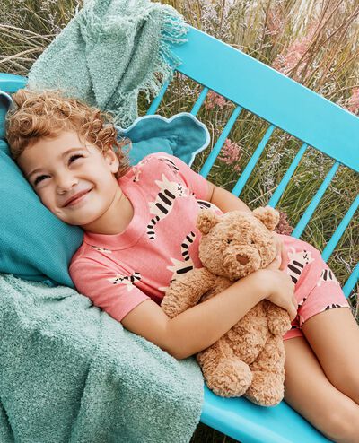 HannaJams™ Pajama Set in Playful Cats on Strawberry Ice - main