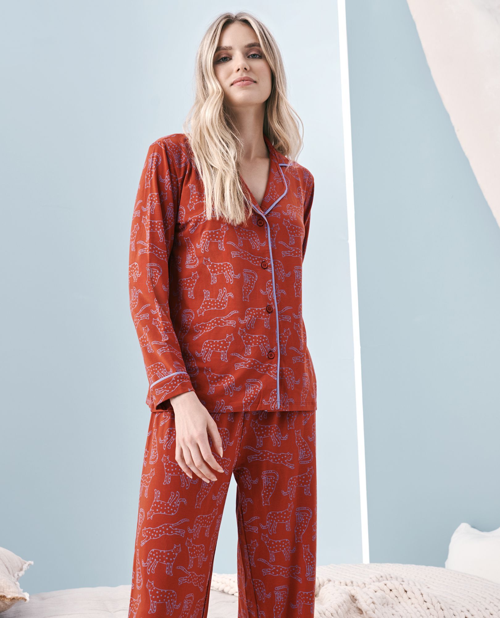 Women s Long Sleeve Pajama Set in HannaSoft