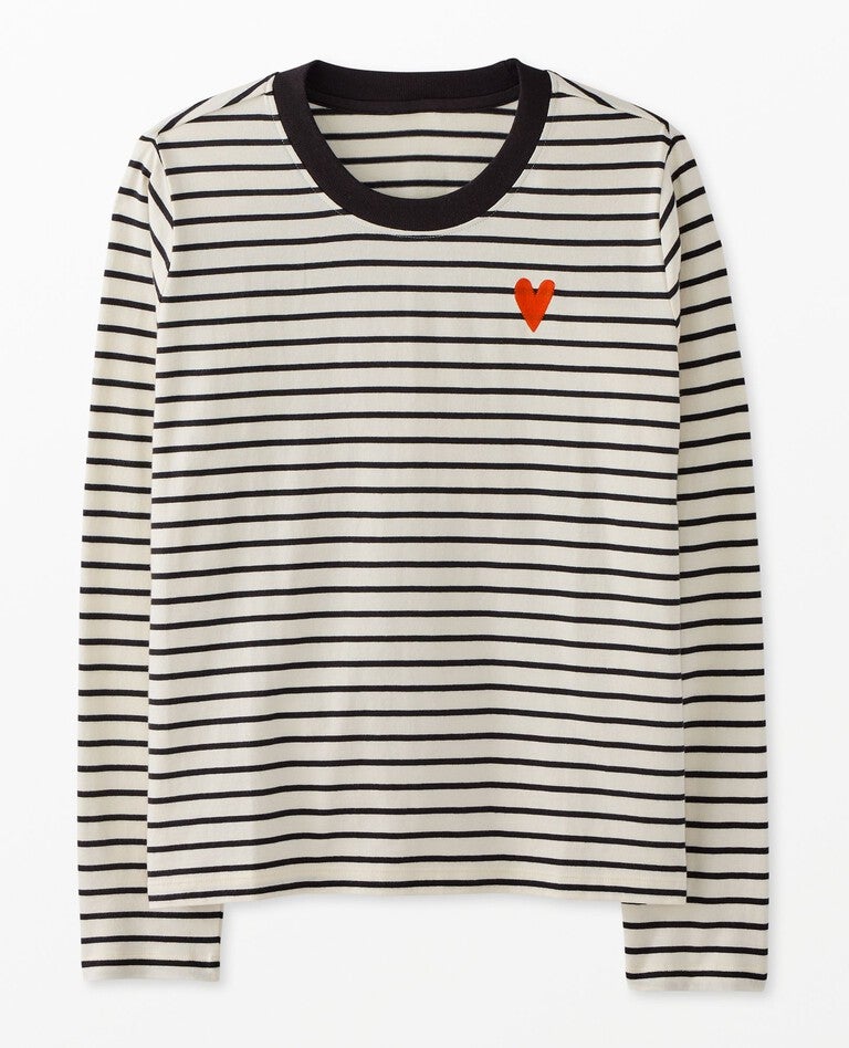 Women's Valentine's Long Sleeve T-Shirt in Happy Heart - main