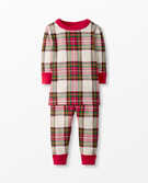 Long John Pajamas In Organic Cotton in Family Holiday Plaid - main