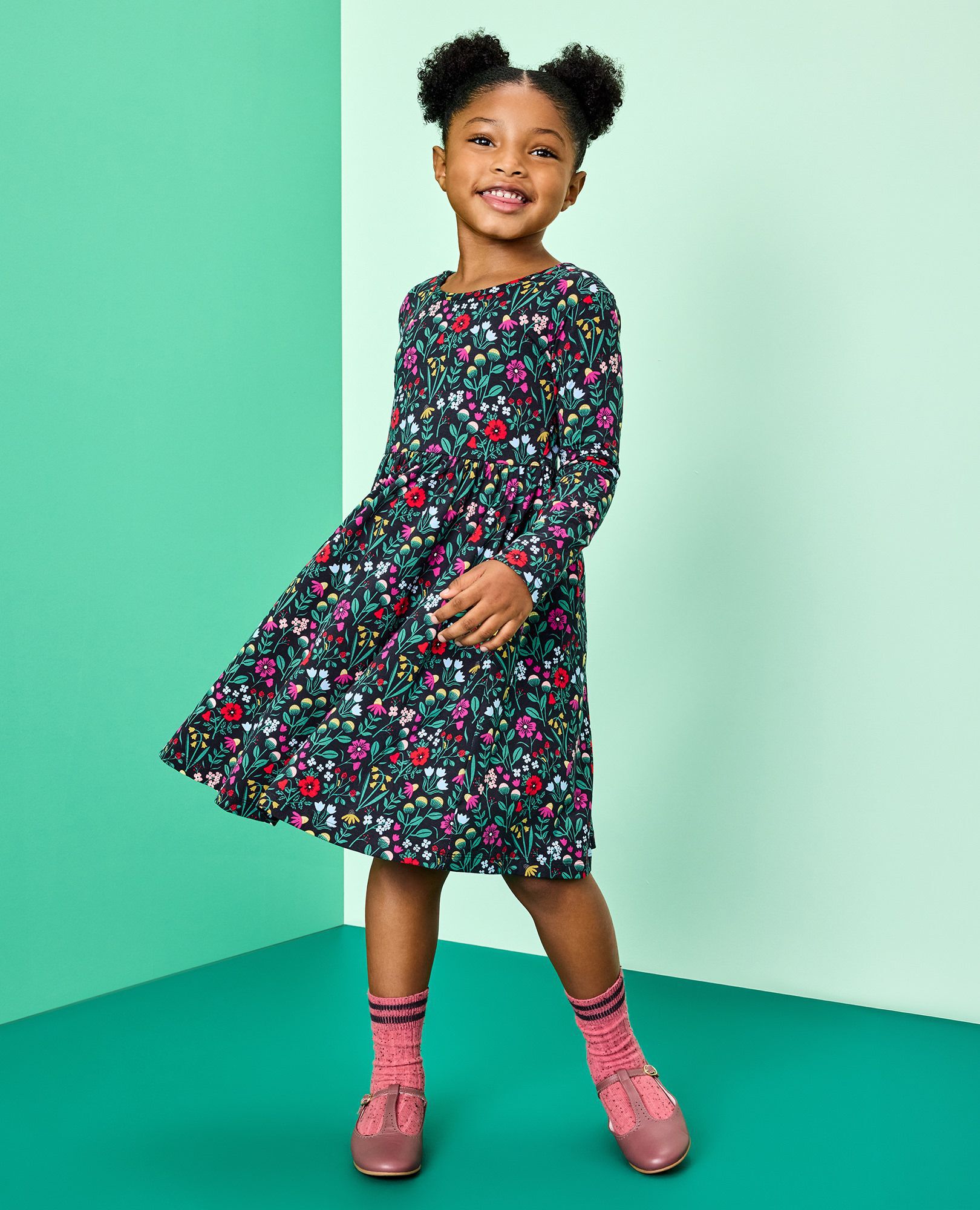 hanna andersson holiday dress Long Sleeve Skater with Pockets BIJOUX E26