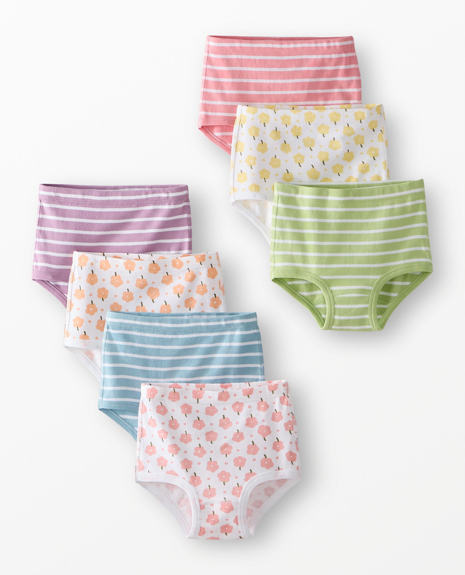 7-Pack Organic Cotton Classic Underwear in Girls Stripe/Floral 7PK - main
