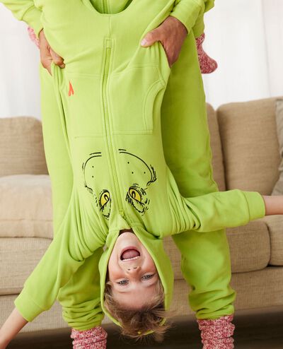 Adult Dr. Seuss Grinch Costume Fleece Jumpsuit in Grinch - main