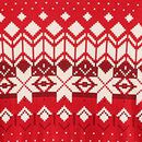 Adult Holiday Long John Pajama Top in Ribbon Red Fairisle - swatch