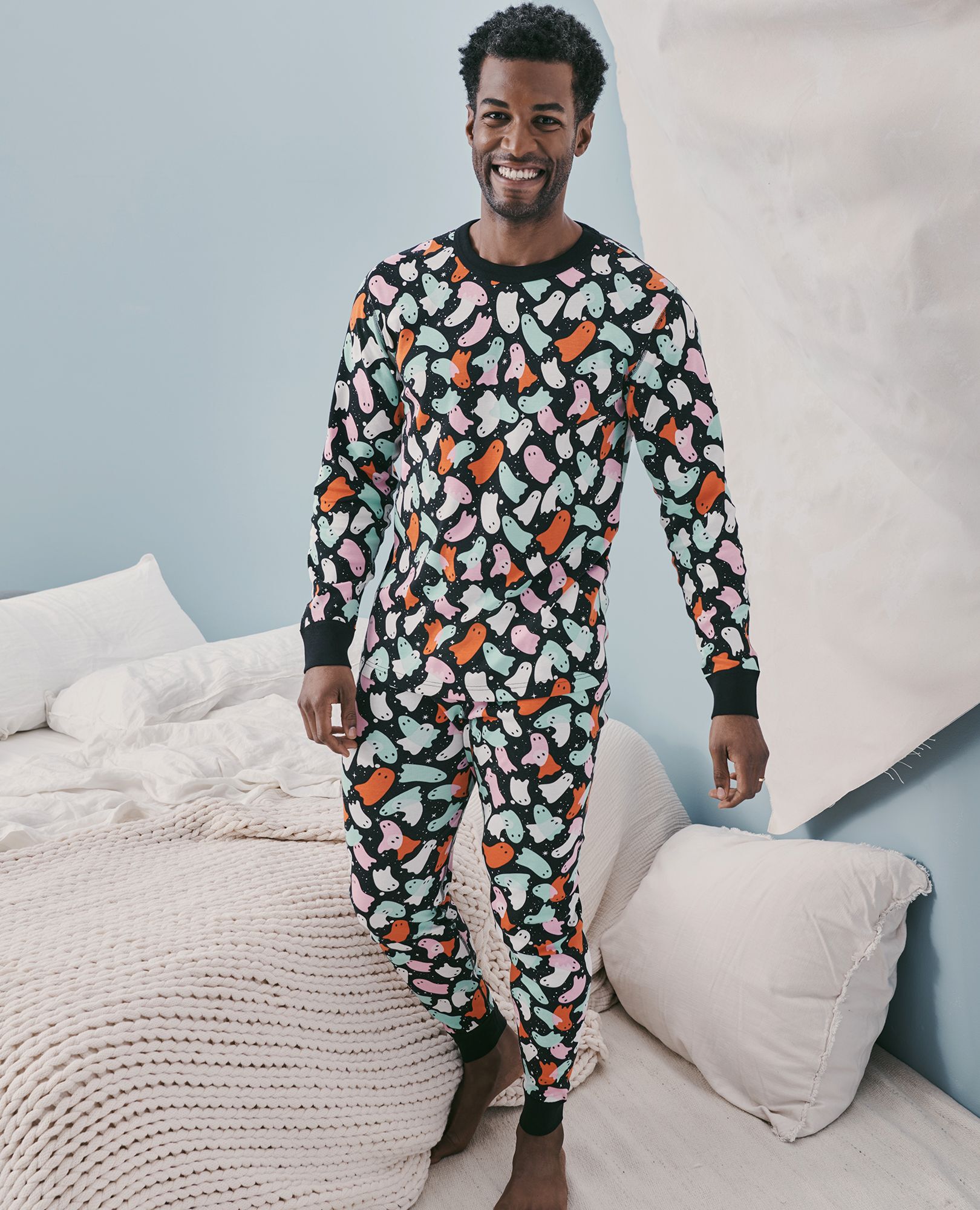 Adult Halloween Long John Pajama Top