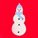 Holiday HannaJams™ Pajama Set in Snowmen on Red - swatch