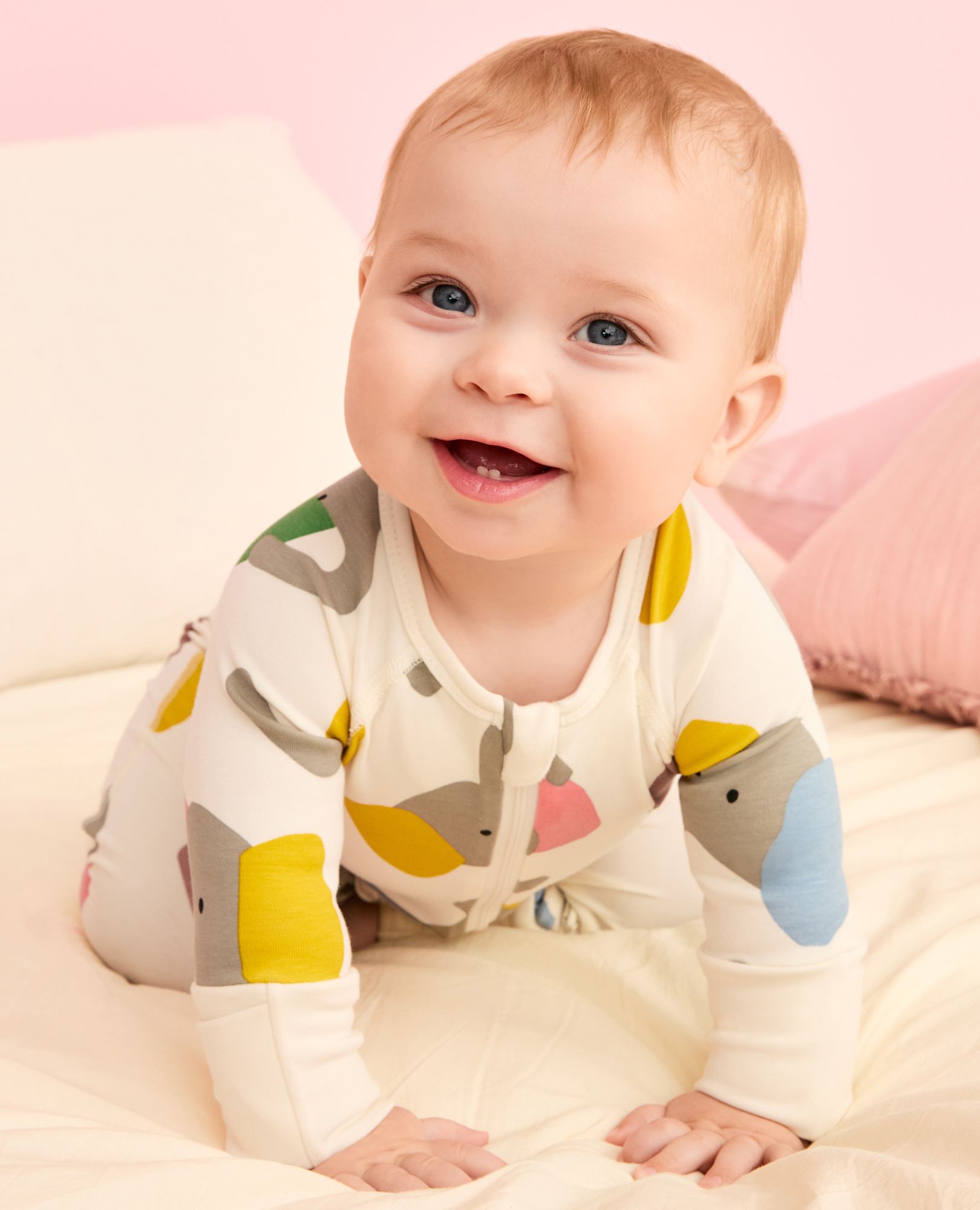 HannaSoft™ Stretch Sleeper in Colorful Elephants - main