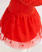 Valentines Terry + Tulle Dress in Tangy Red - main
