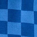 Faux Shearling French Terry Hoodie in Shadow Blue/Stellar Blue Check - swatch