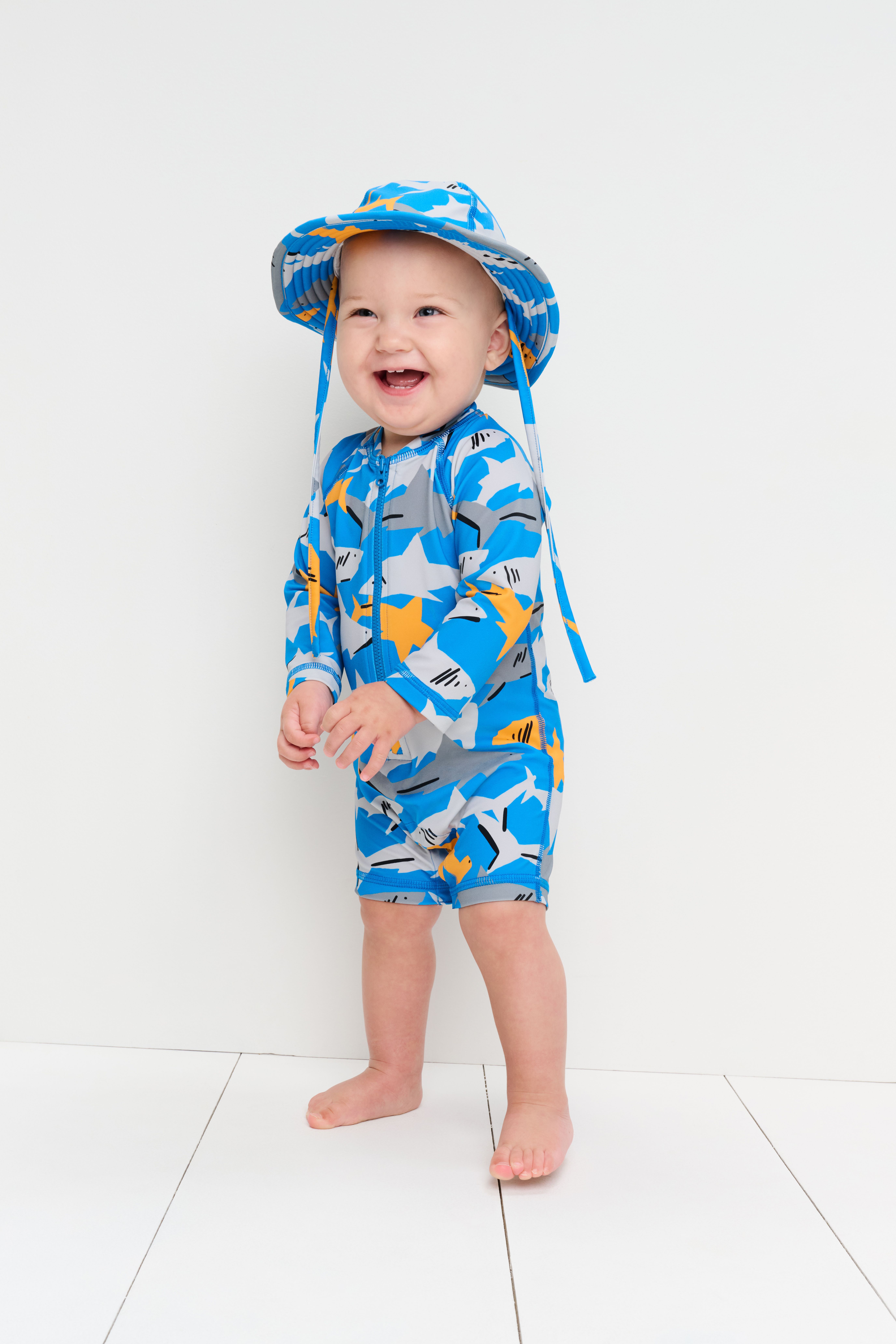 Baby boy swim hat top