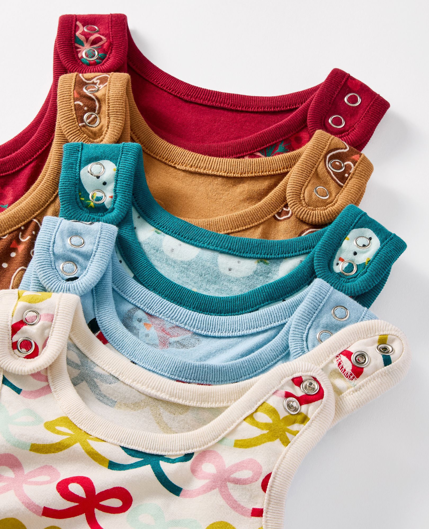 Baby Holiday Long Sleeve T-Shirt & Overalls Set in Dear Deer on Ribbon Red - main