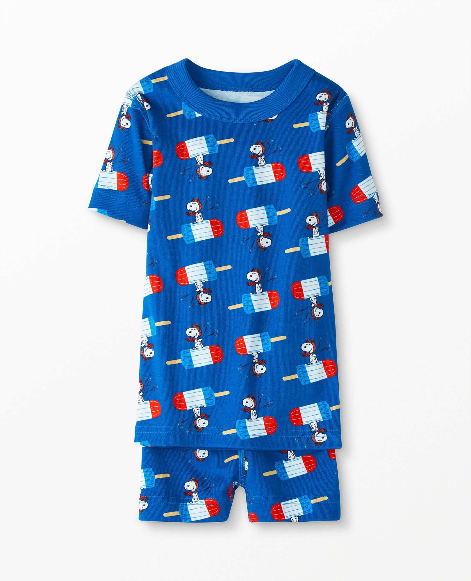 Hanna Andersson 130 150 Girls Pajamas Short John Organic Cotton NEW Ice Cream 8 