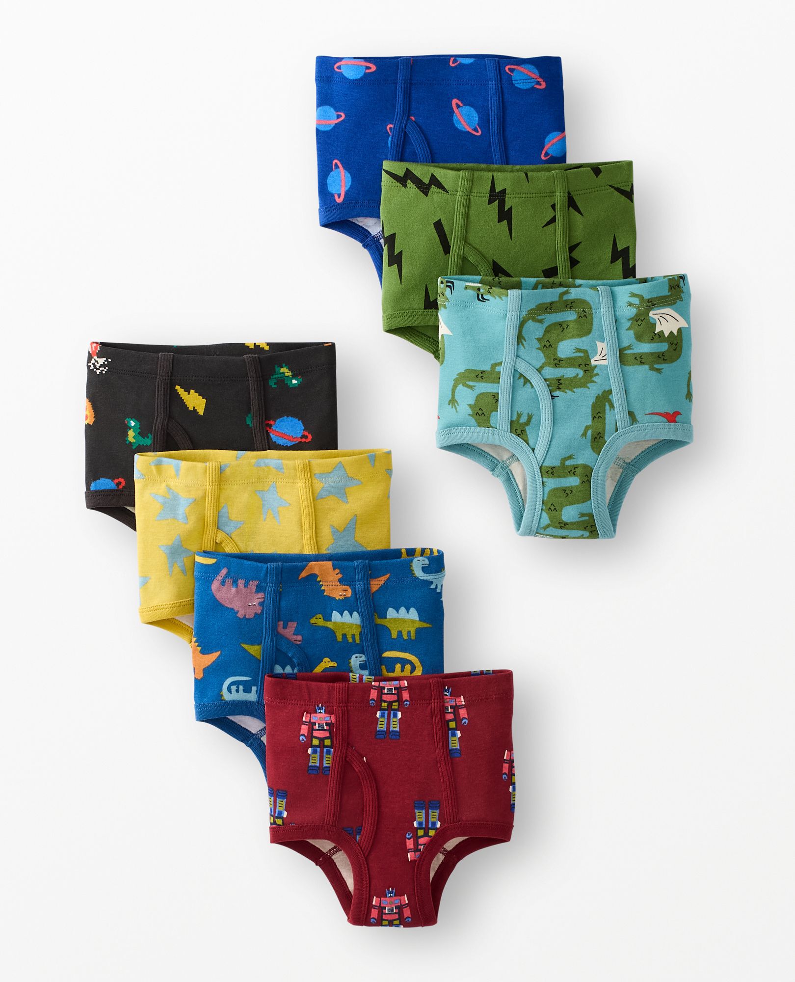 7-Pack Organic Cotton Classic Briefs in Boys Fun Print 7PK - main