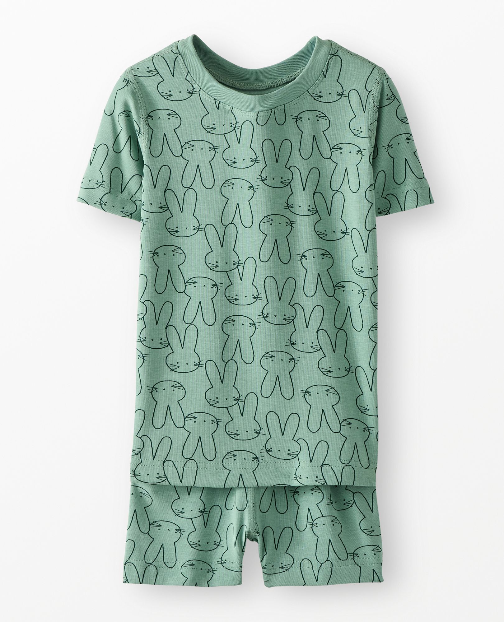 Easter HannaSoft™ Stretch Pajama Set in Easter Bunny on Jade - main