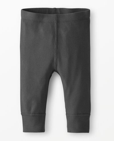 Baby Ribbed Leggings in Soft Black - main