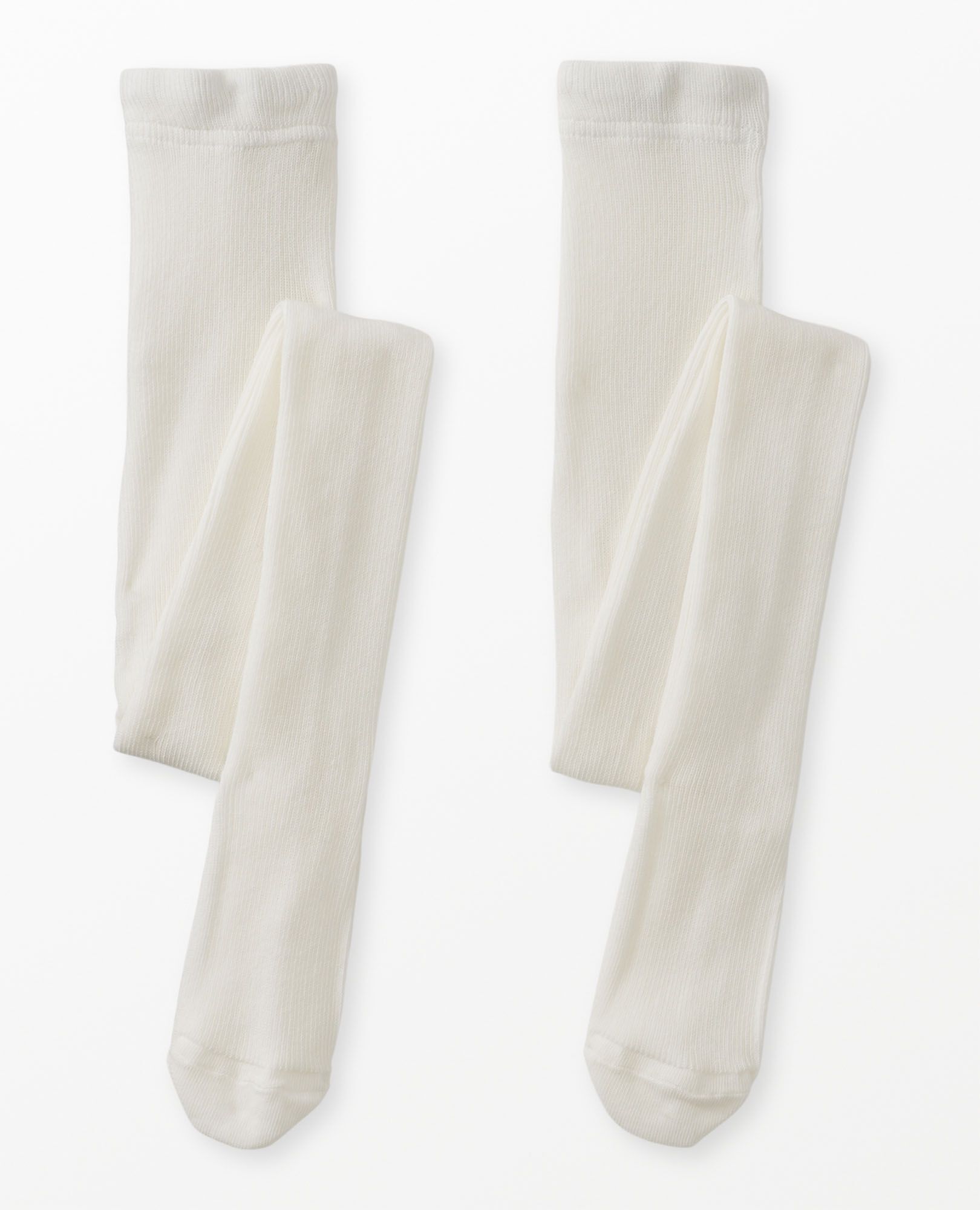 2 Pack Ribbed Footed Tights