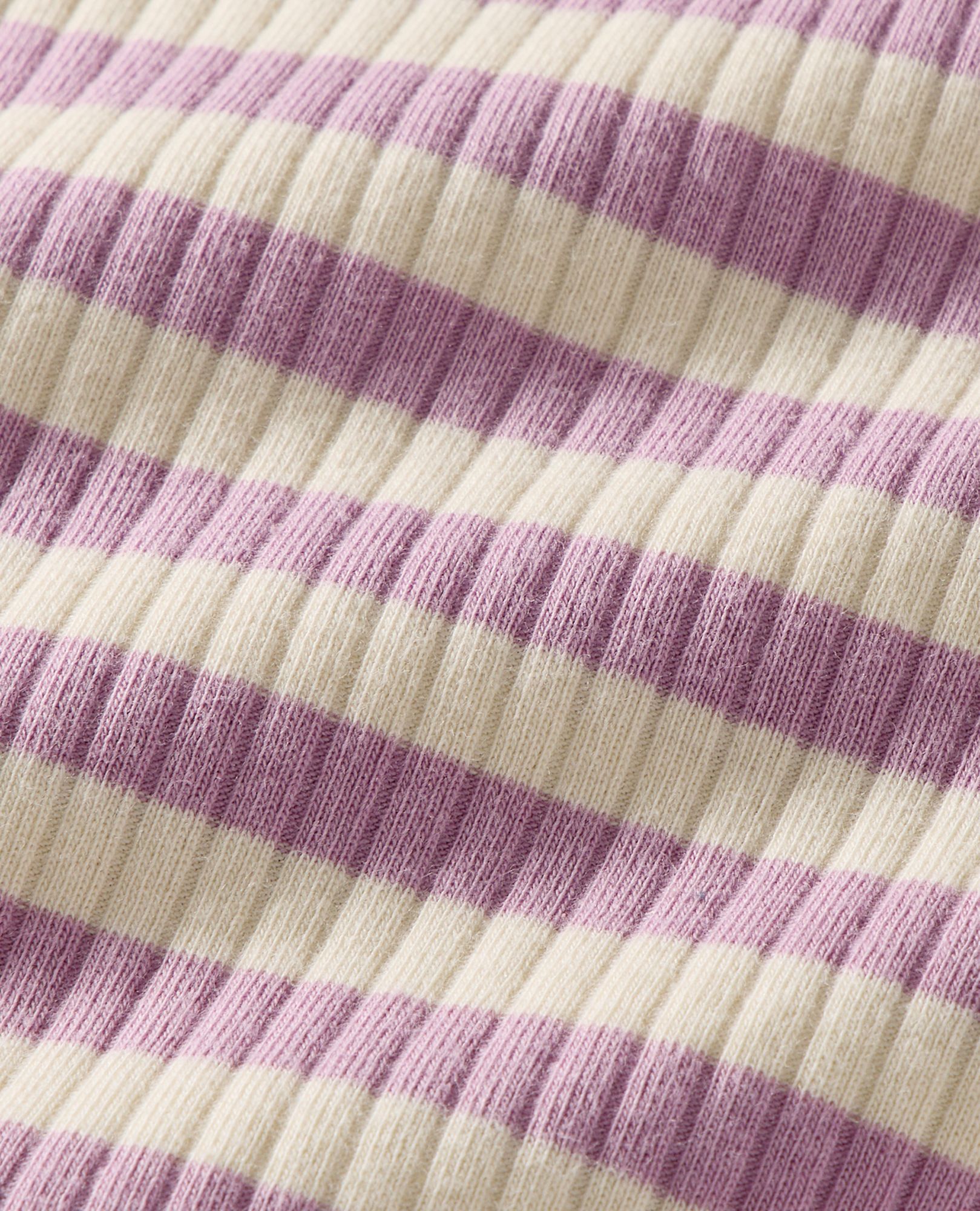 Ribbed Flare Pants in Purple/Ecru - main