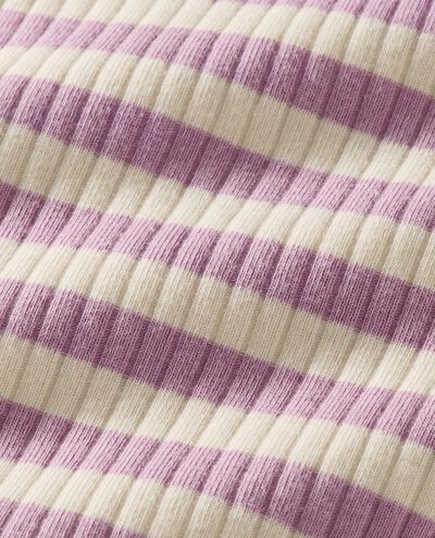 Ribbed Flare Pants in Purple/Ecru - main