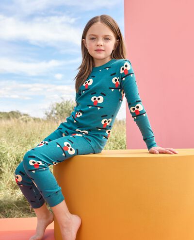 Halloween HannaJams™ Pajama Set in Monster Face on Atlantic Blue - main