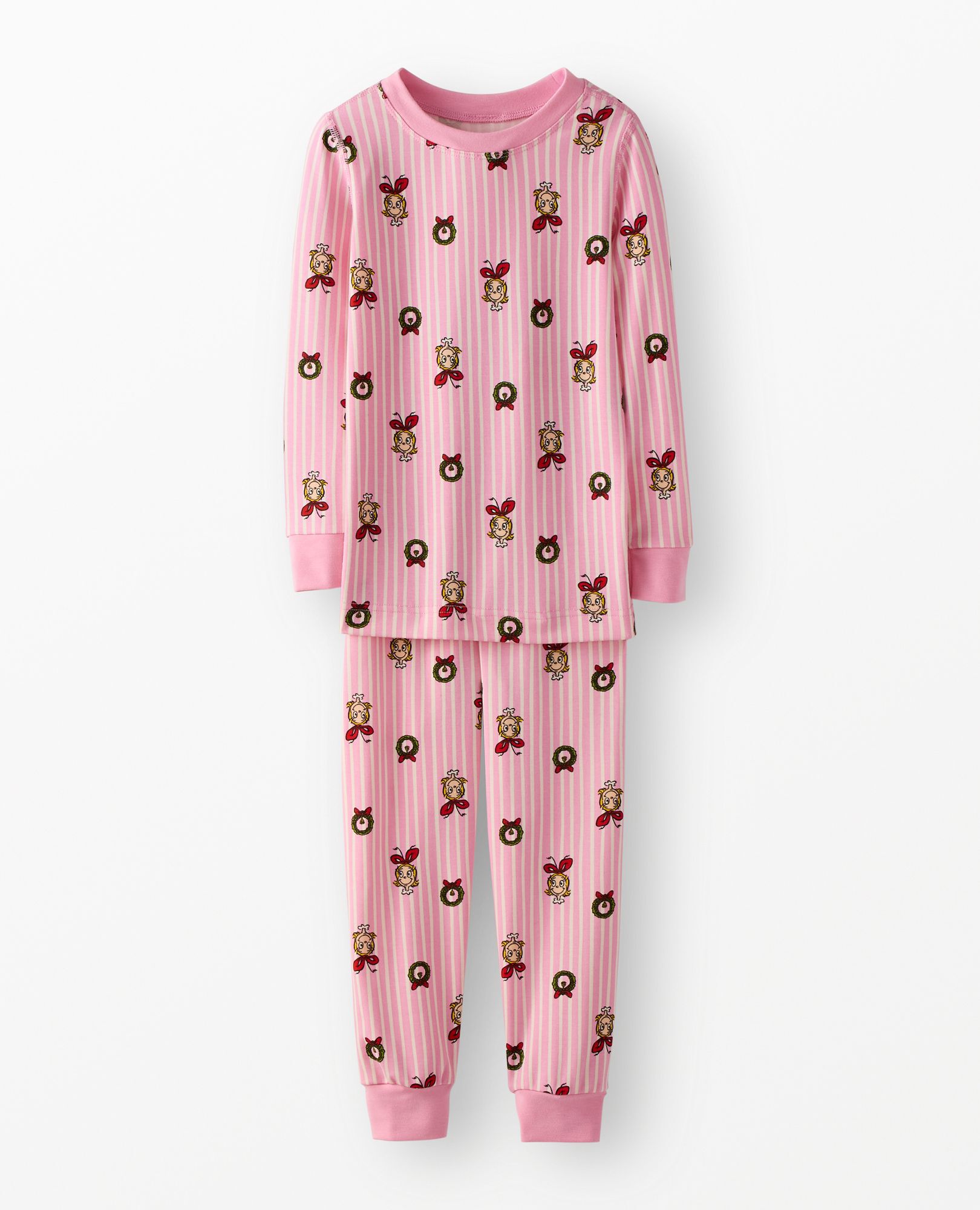 Dr. Seuss Grinch HannaSoft™ Stretch Pajama Set in Cindy Lou Stripes - main