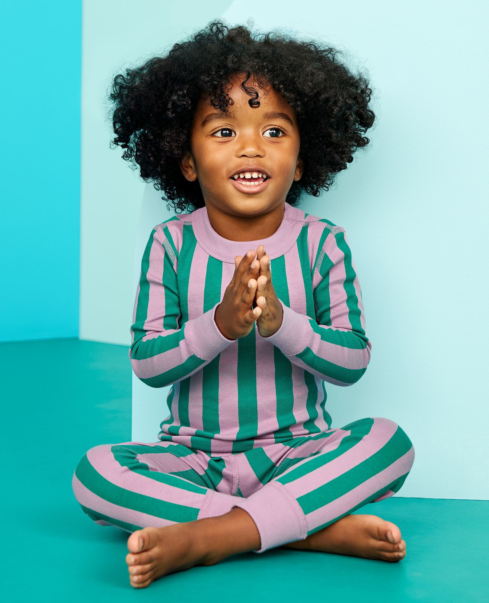 HannaJams™ Pajama Set in Gumdrop Green/lavender - main