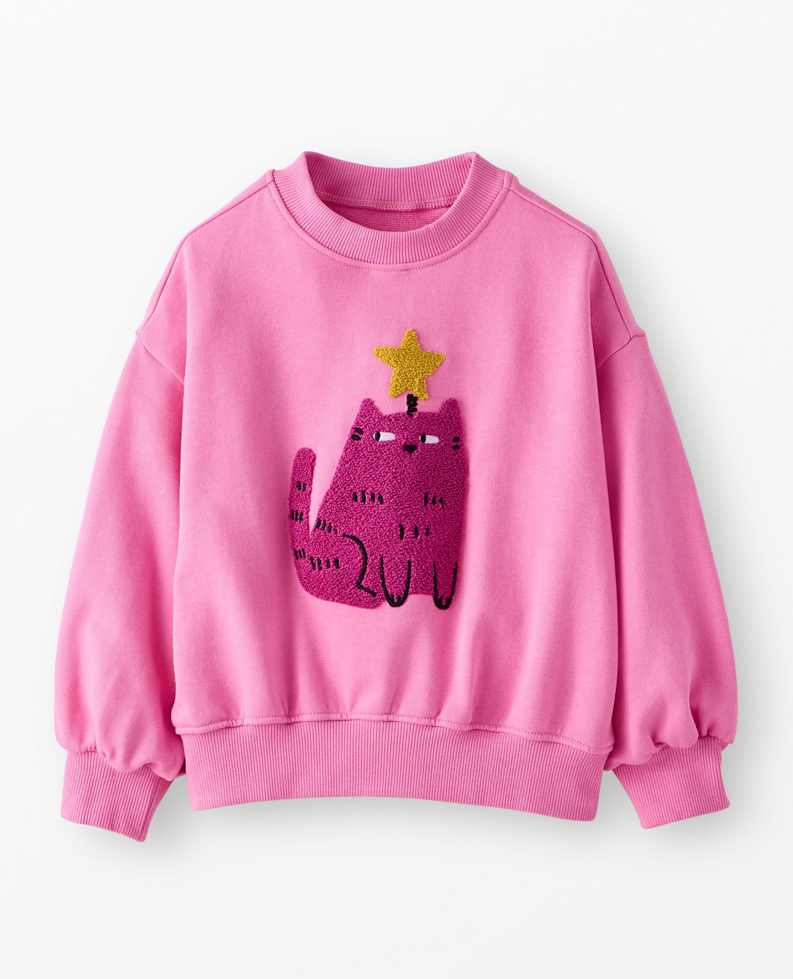 Holiday French Terry Graphic Sweatshirt in Celebration Cat - main