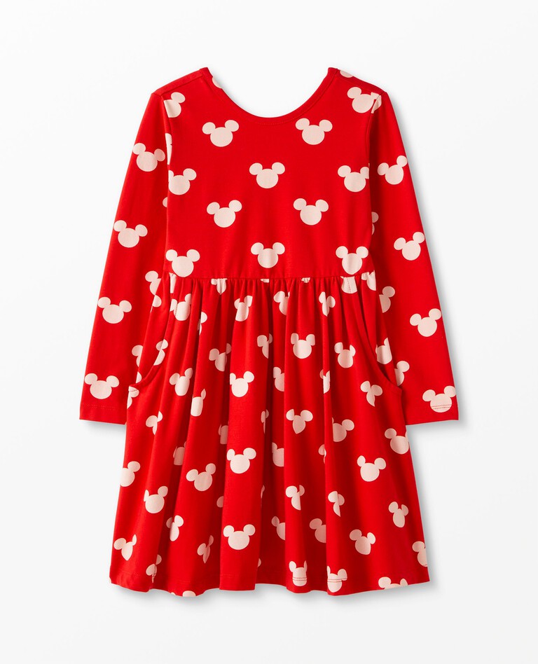 Disney Classic Print Skater Dress in Mickey Mouse Red - main