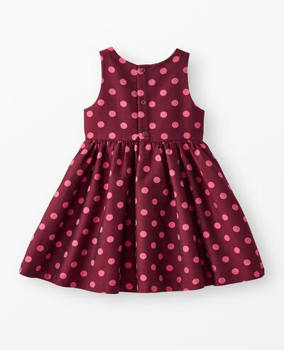Sleeveless Polka Dot Dress with Pockets in Pink Polka Dot on Cherry Lacquer - main